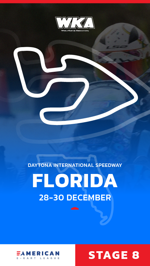 American Electric Karting League (AEKL) Stage 8 at Daytona International Speedway, Florida – December race finale with WKA partnership
